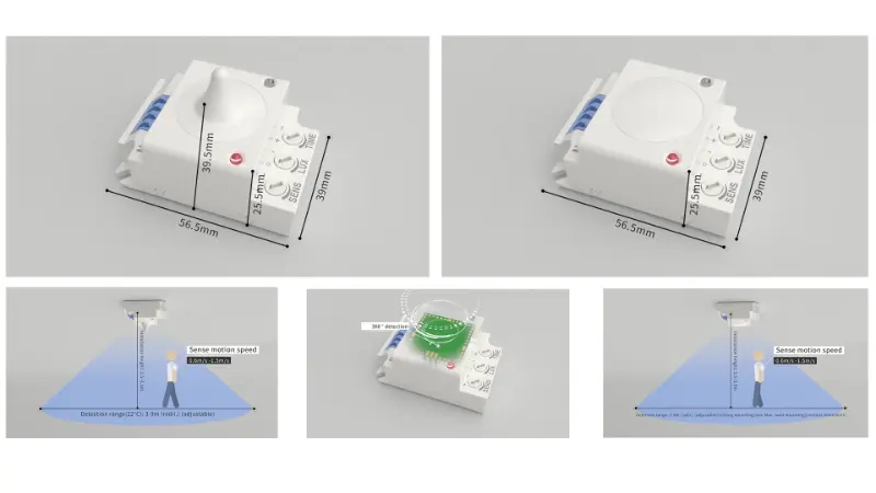 PDLUX toob turule PD-MV1029A ja PD-MV1029B 5,8 GHz mikrolaineandurid nutika sisevalgustuse jaoks